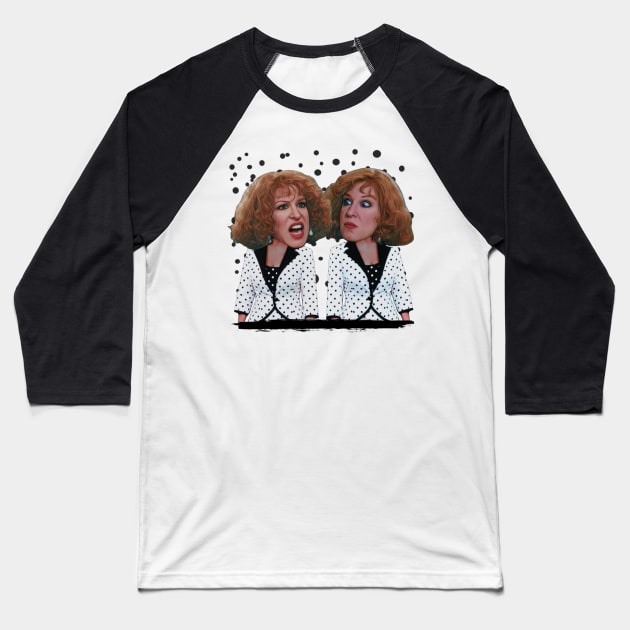 Bette Midler - Big Business Baseball T-Shirt by Indecent Designs